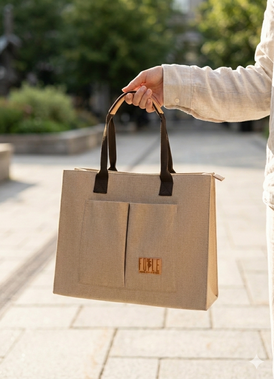 FOLLE Denim Utility Tote