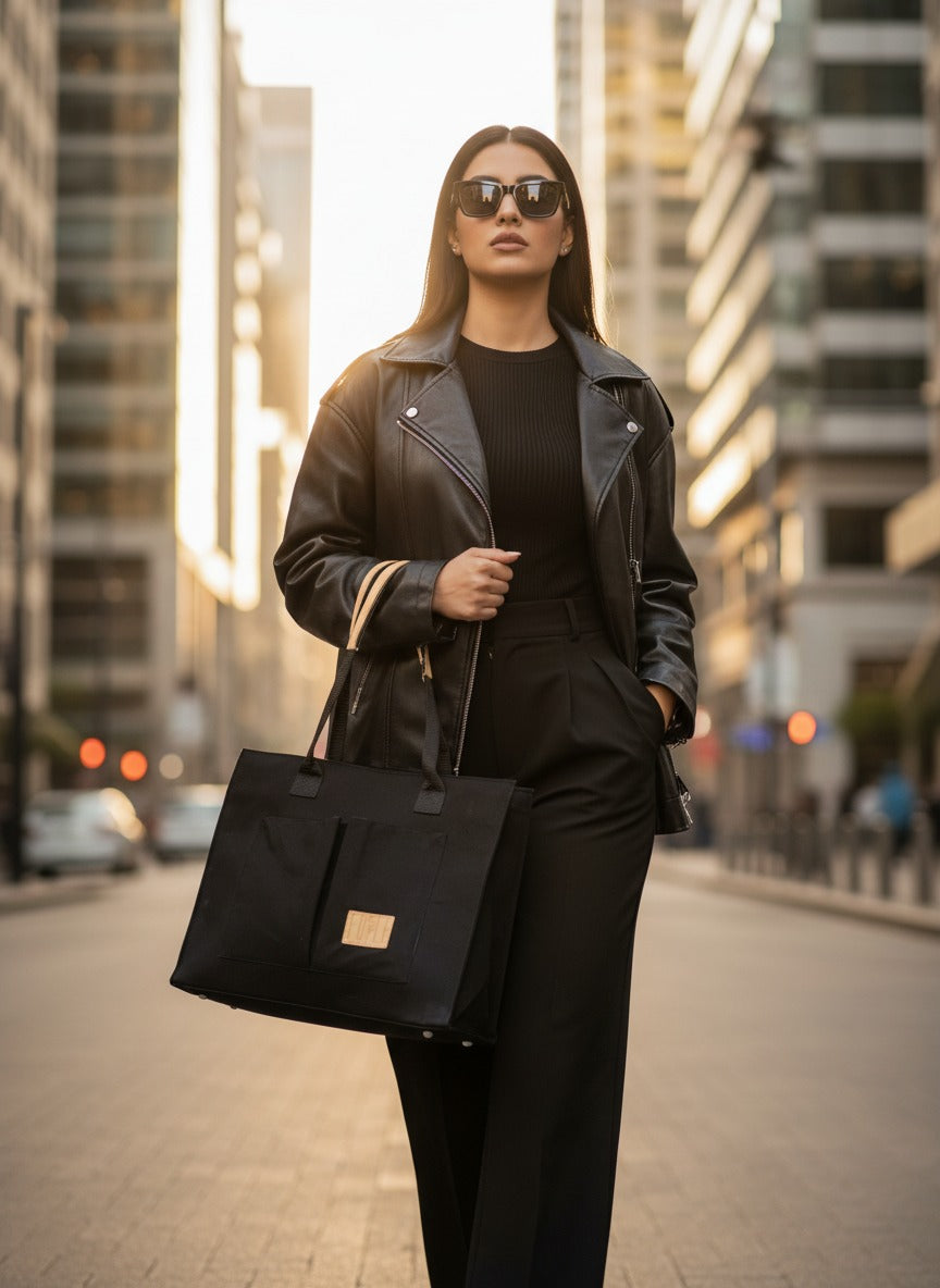 FOLLE Denim Utility Tote